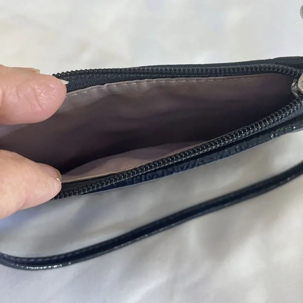 Coach Wristlet Clutch Small Blue Stagecoach